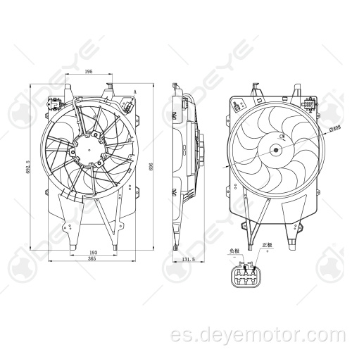 Coche de motor del ventilador de refrigeración del radiador para FORD FOCUS